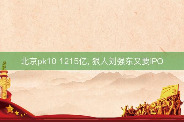北京pk10 1215亿, 狠人刘强东又要IPO