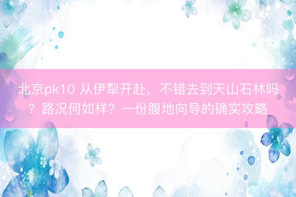 北京pk10 从伊犁开赴，不错去到天山石林吗？路况何如样？一份腹地向导的确实攻略